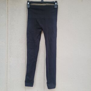 Spanx By Sara Blakely Leggings Size Medium Black Heavy Pull On Stretch Active